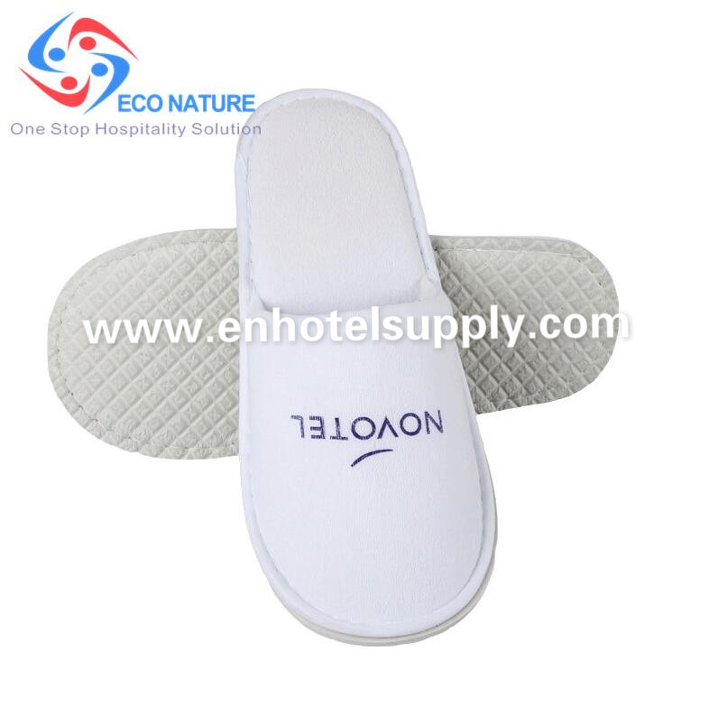 oem custom logo washable disposable hotel slippers
