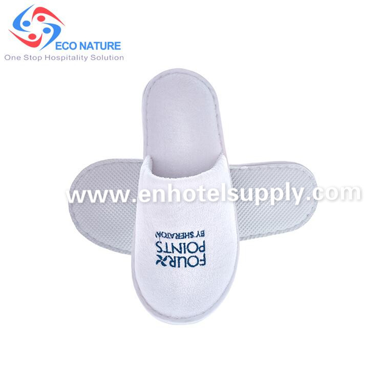 coral fleece hotel slippers 